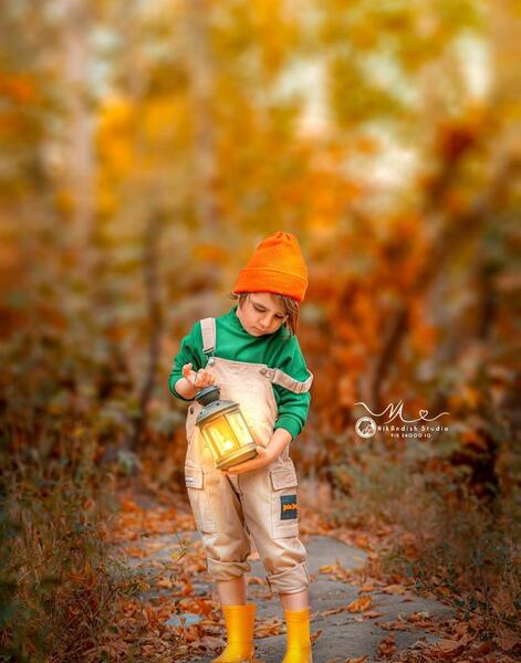عکس کودک پاییز