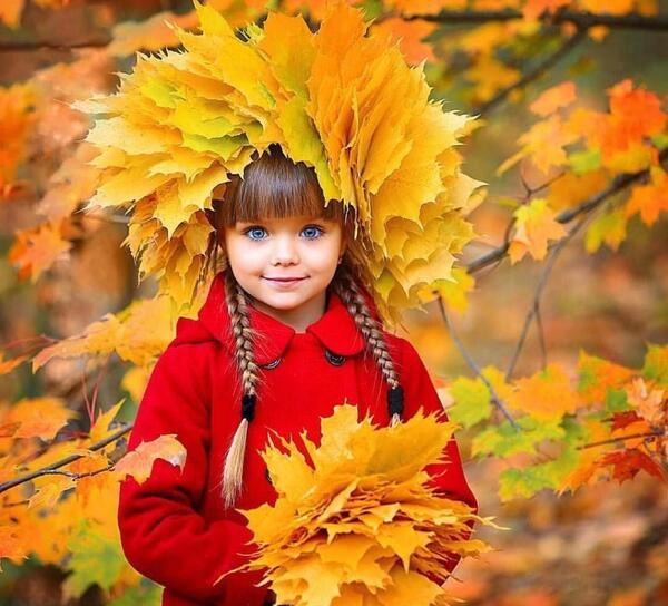 عکس کودک پاییز