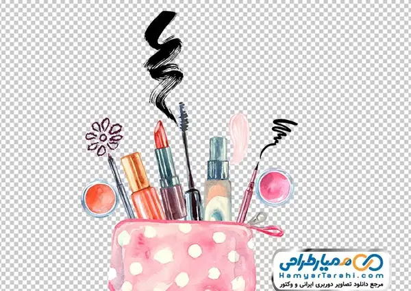 عکس نقاشی لوازم آرایشی