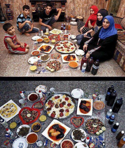 عکس از سفره افطار ماه رمضان