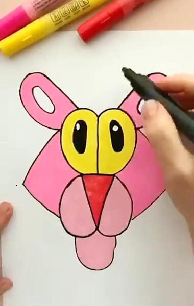 عکس پلنگ صورتی برای نقاشی