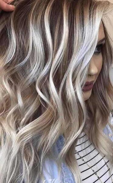عکس رنگ مو هایلایت تیره