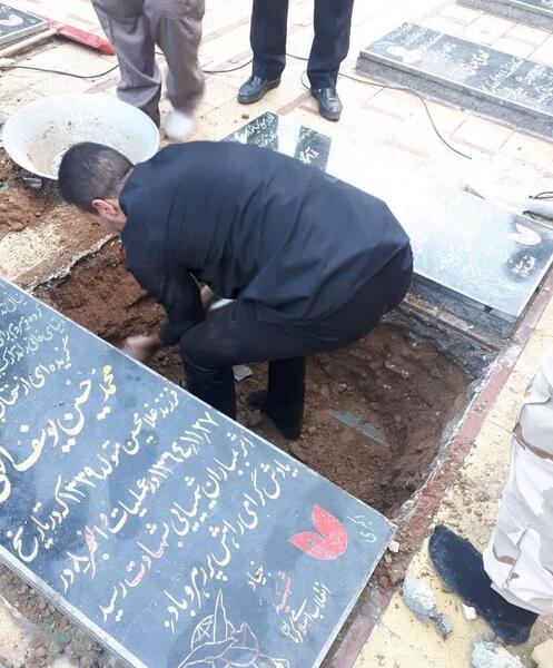 عکس قبر سردار سلیمانی بعد از دفن