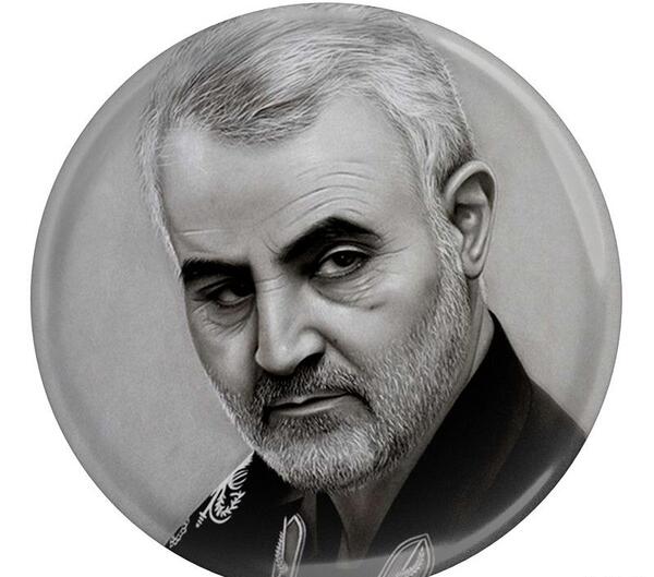 عکس حاج قاسم لباس خاکی