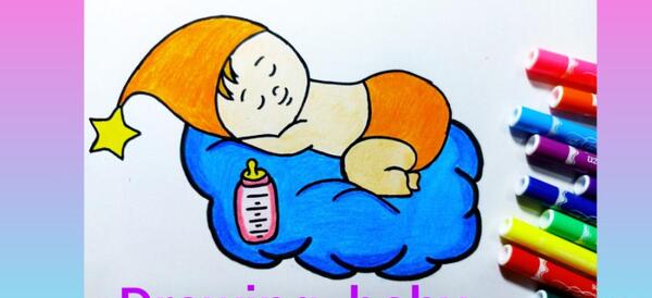 عکس نقاشی نوزاد ساده