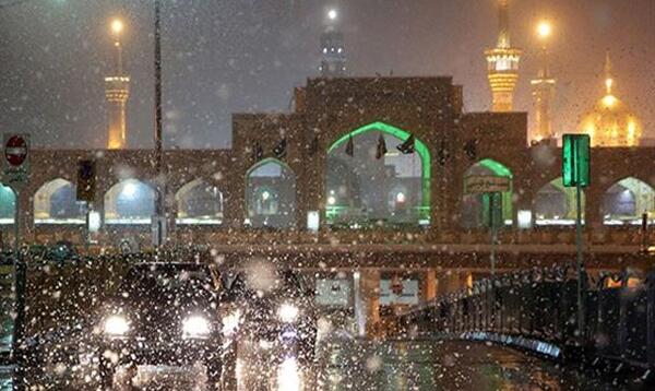 عکس برف در مشهد