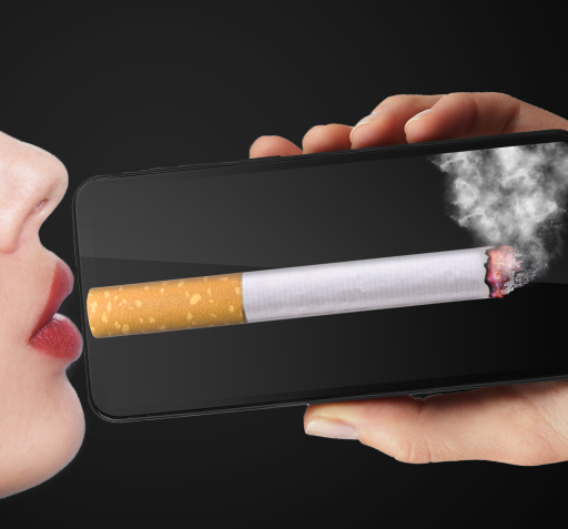 عکس سیگار در حال سوختن