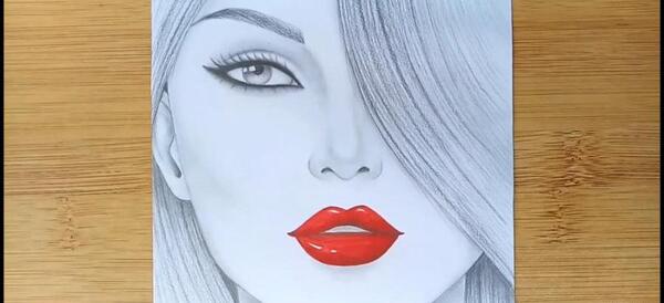 عکس نقاشی ساده چهره