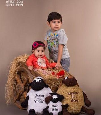 عکس خواهر برادری آتلیه