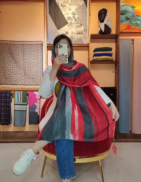 عکس شال طوسی رنگ