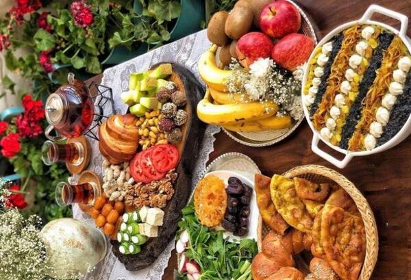 عکس سفره افطار قشنگ