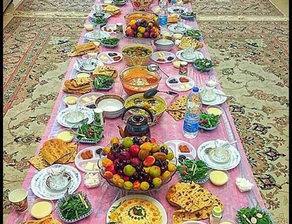 عکس سفره افطار قشنگ
