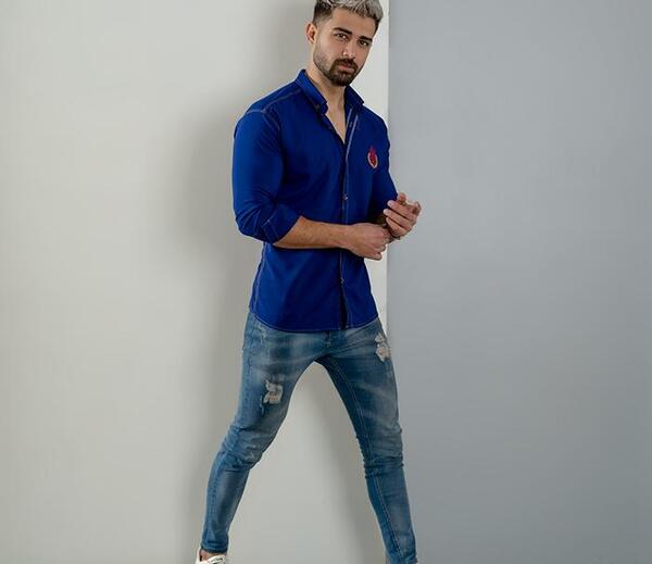 عکس پیراهن آبی