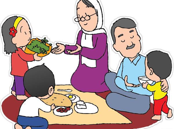 عکس نقاشی ساده خانواده