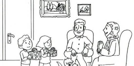 عکس نقاشی ساده خانواده