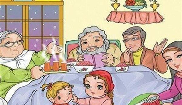 عکس نقاشی ساده خانواده