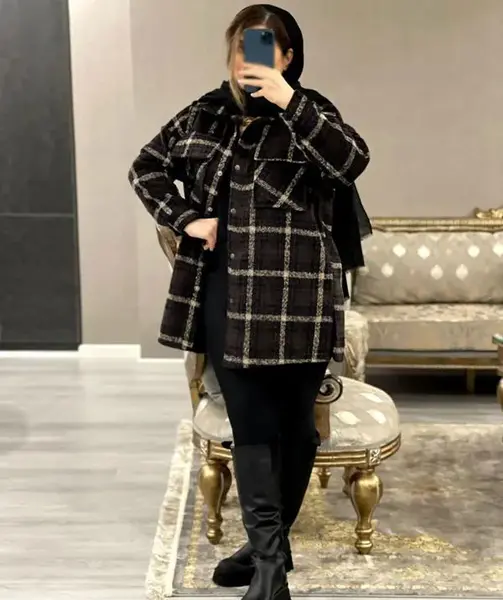 عکس پالتو چهارخونه جدید