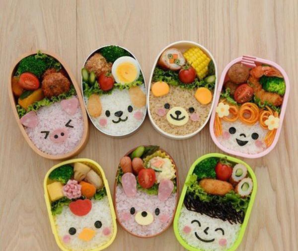 عکس ظرف غذای مدرسه دخترانه