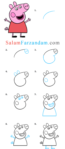 عکس رنگ آمیزی پپا پیگ