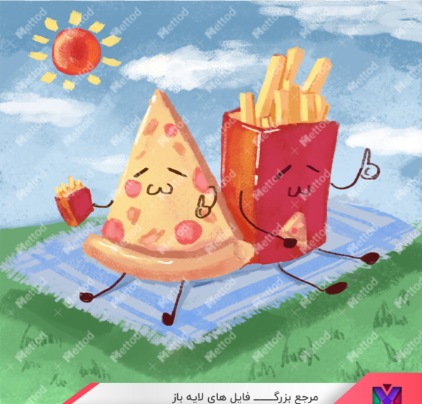 عکس پیتزا سیب زمینی