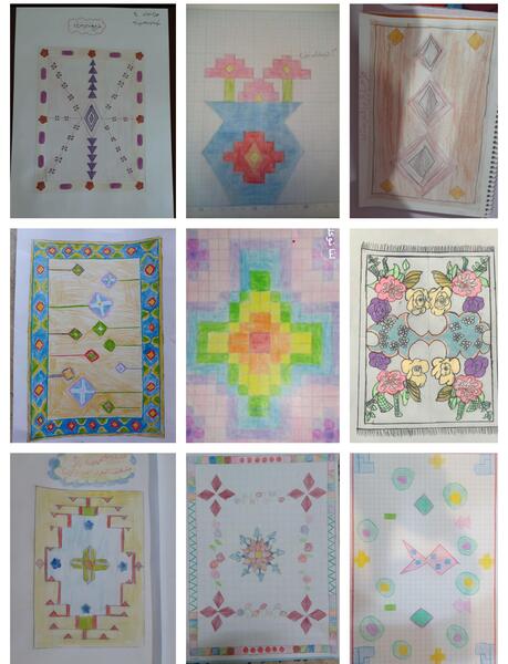 عکس نقاشی ساده فرش