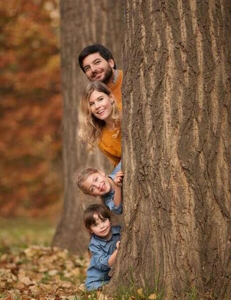 عکس پاییزی چهار نفره