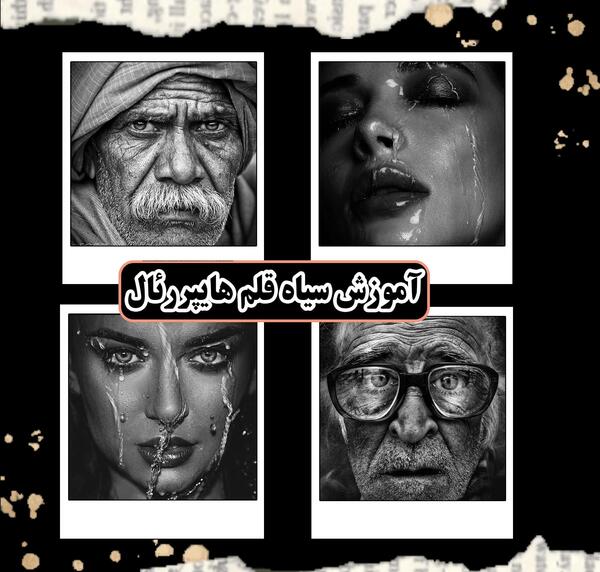 عکس زیباترین طرح های نقاشی سیاه قلم