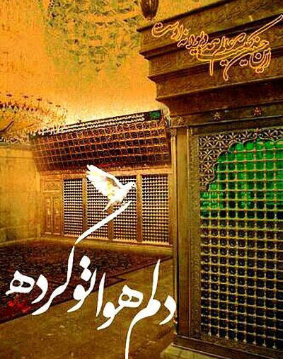 عکس نوشته امام رضا دلم هواتو کرده