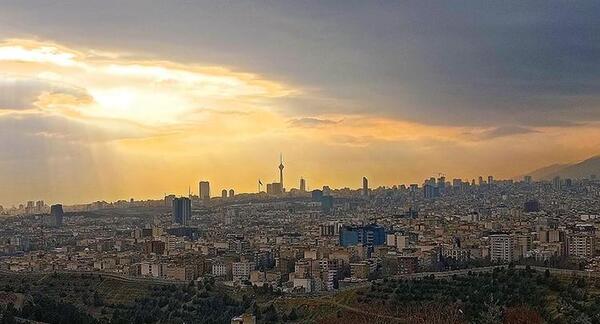 عکس طلوع آفتاب در تهران