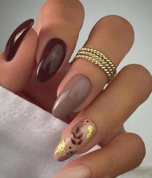عکس طراحی ناخن پاییزی