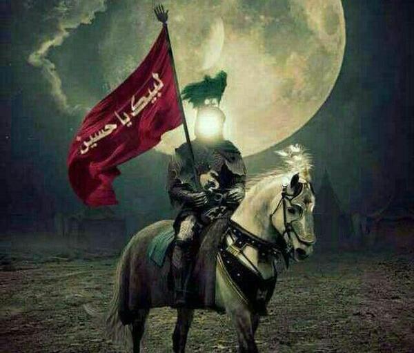 عکس حضرت ابوالفضل سوار بر اسب