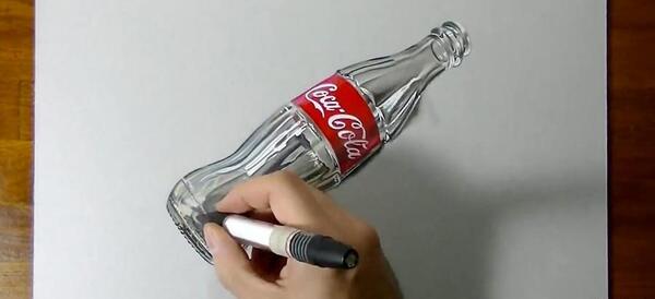 عکس نقاشی نوشابه ساده