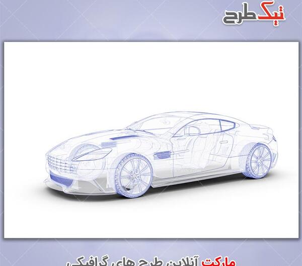 عکس نقاشی لامبورگینی ساده