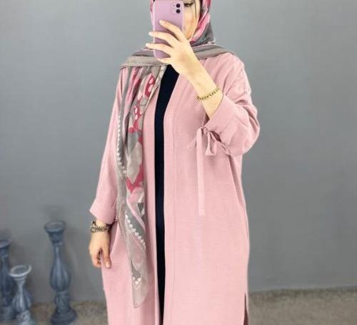 عکس مانتو بلند صورتی