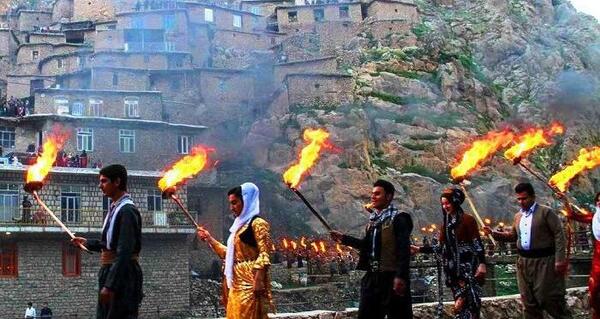 عکس نوروز مبارک به زبان کردی