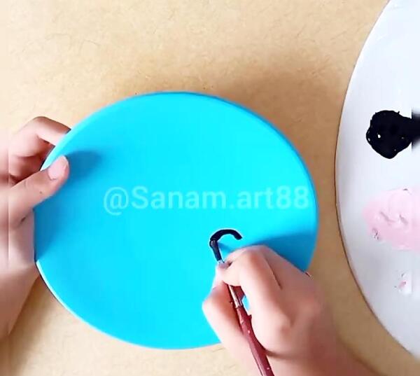 عکس نقاشی روی سفال طرح ماهی