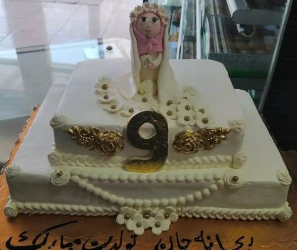 عکس کیک تولد دخترانه مستطیل