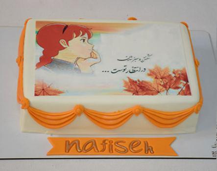 عکس کیک تولد دخترانه مستطیل