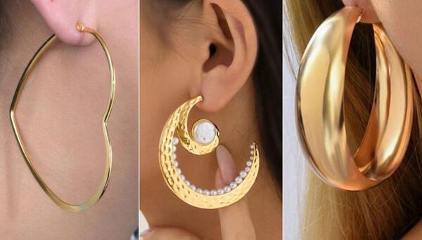 عکس گوشواره حلقه ای طلا