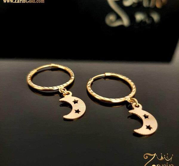 عکس گوشواره حلقه ای طلا