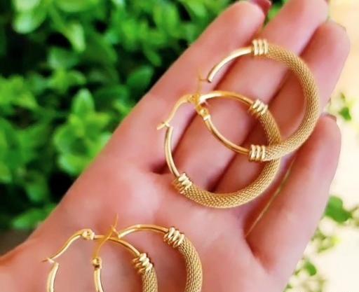 عکس گوشواره حلقه ای طلا