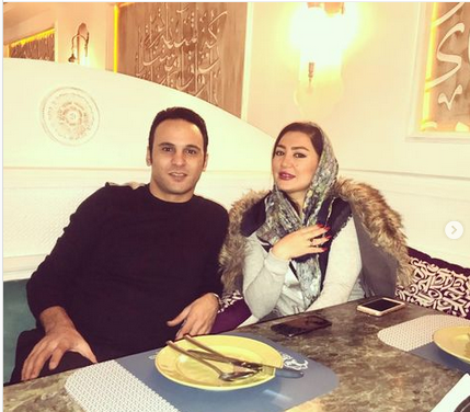 عکس آرش برهانی و همسر باردارش