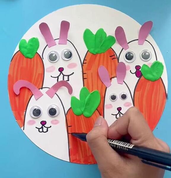 عکس نقاشی هویج ساده