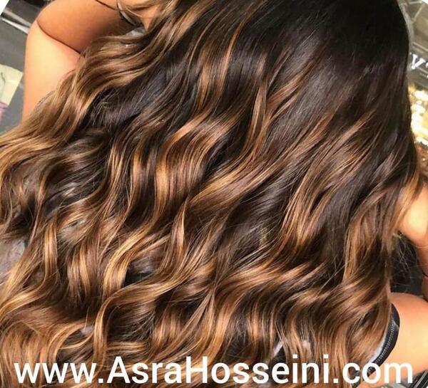 عکس رنگ عسلی تیره