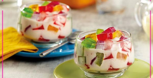 عکس ژله خرده شیشه با بستنی