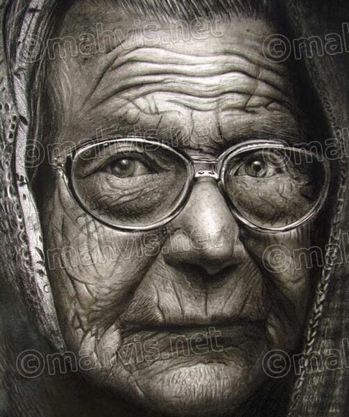 عکس نقاشی صورت یک خانم