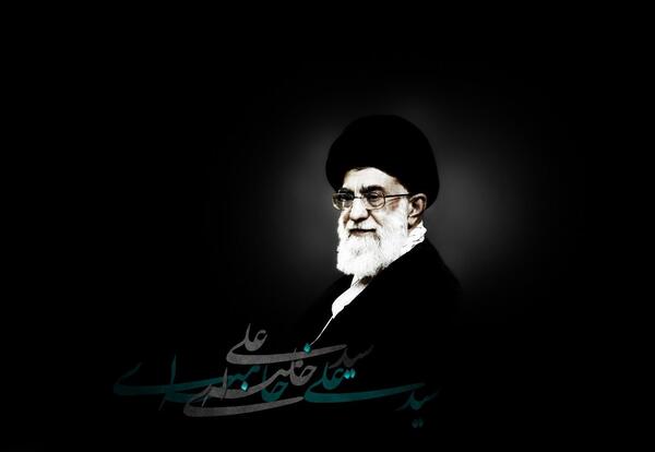عکس رهبری زمینه مشکی