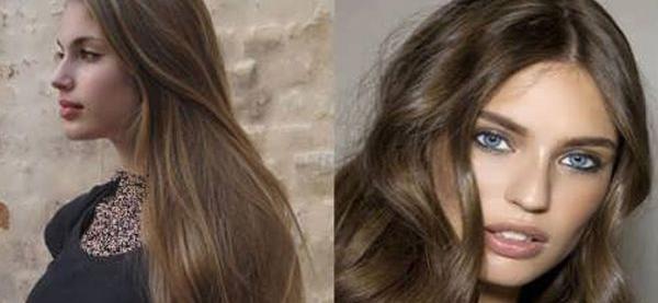 عکس رنگ مو فندقی متوسط