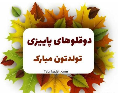 عکس نوشته تولد خواهر دوقلو