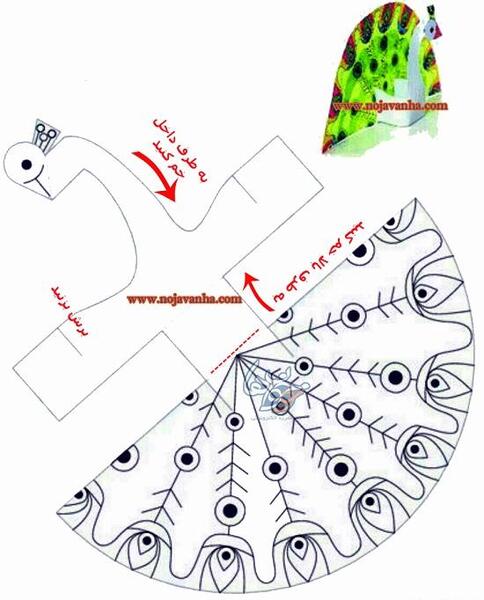 عکس طاووس کاغذی